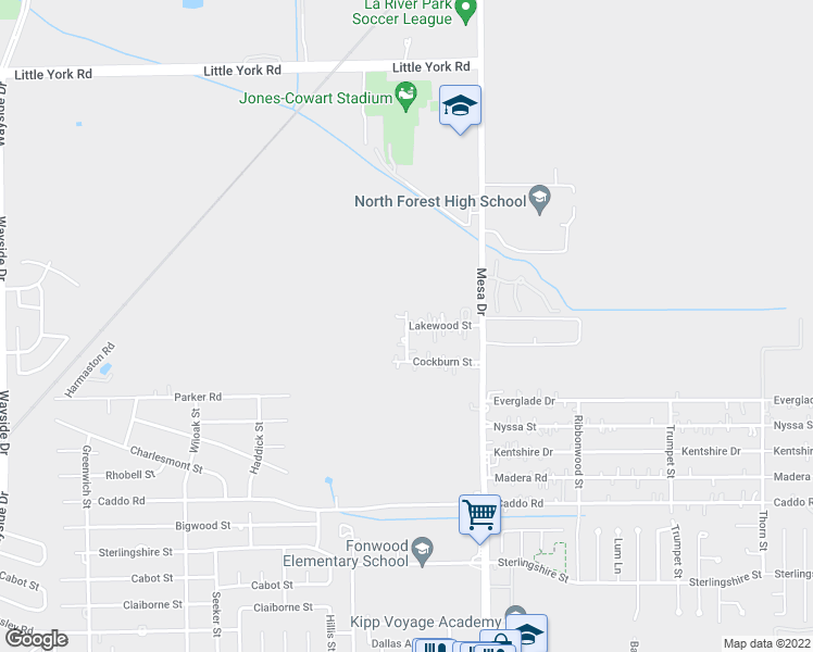 map of restaurants, bars, coffee shops, grocery stores, and more near 10398 Mayberry Street in Houston