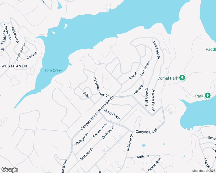 map of restaurants, bars, coffee shops, grocery stores, and more near 1669 Ridge Wind in Canyon Lake