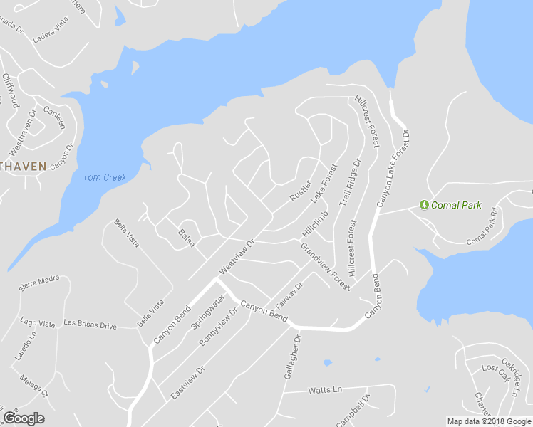 map of restaurants, bars, coffee shops, grocery stores, and more near 2419 Westview Drive in Canyon Lake