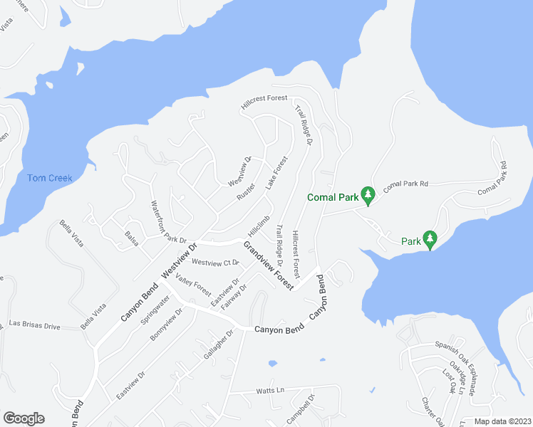 map of restaurants, bars, coffee shops, grocery stores, and more near 711 Hillclimb in Canyon Lake