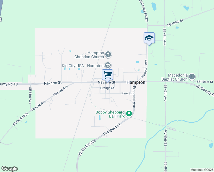map of restaurants, bars, coffee shops, grocery stores, and more near 10063 Florida Avenue in Hampton