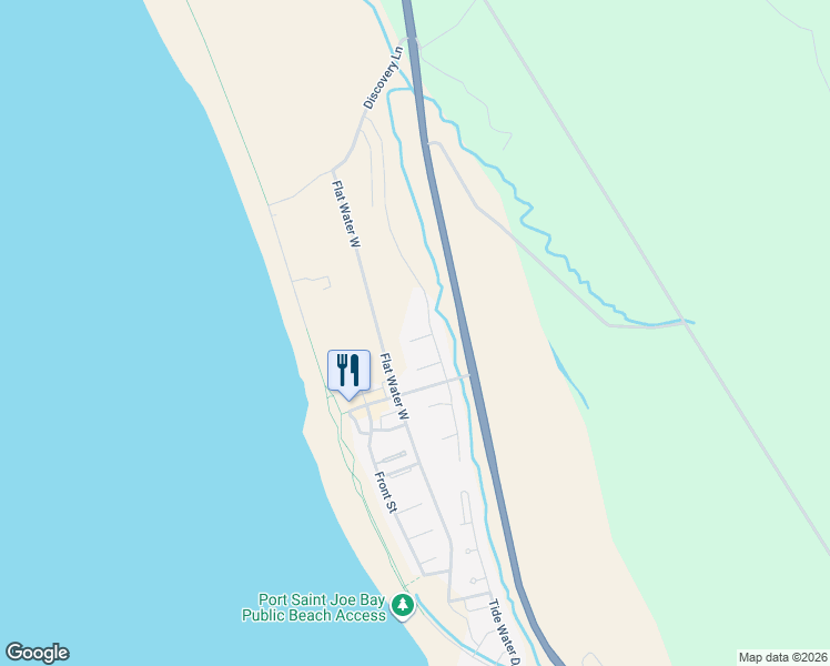 map of restaurants, bars, coffee shops, grocery stores, and more near 192 Spyglass Way in Port St. Joe