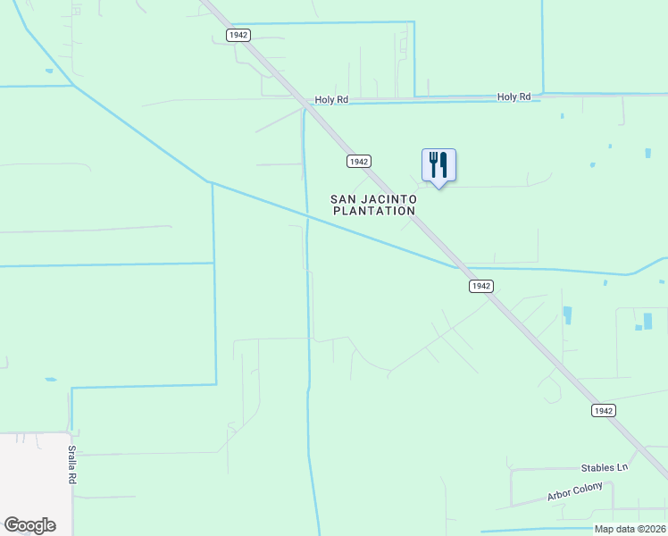 map of restaurants, bars, coffee shops, grocery stores, and more near 3610 Camino Del Rancho Road in Crosby