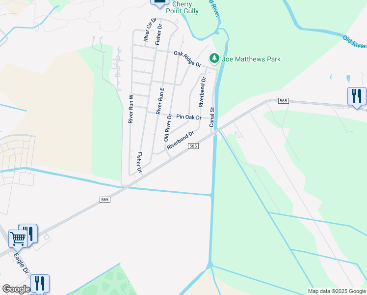 map of restaurants, bars, coffee shops, grocery stores, and more near 4031 Farm-to-Market 565 in Baytown