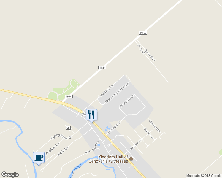 map of restaurants, bars, coffee shops, grocery stores, and more near 250 Ladybug Lane in Martindale