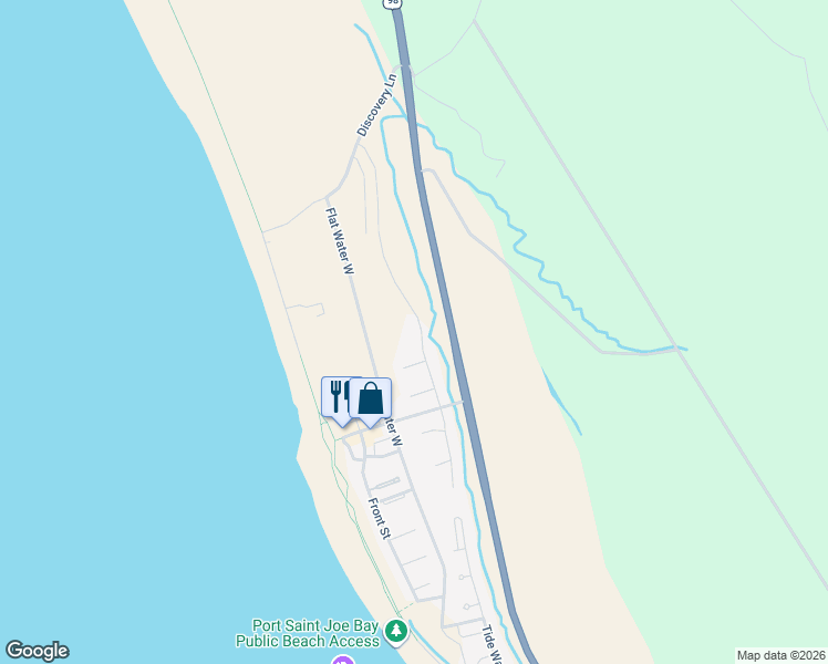 map of restaurants, bars, coffee shops, grocery stores, and more near 130 Heron Court in Port St. Joe