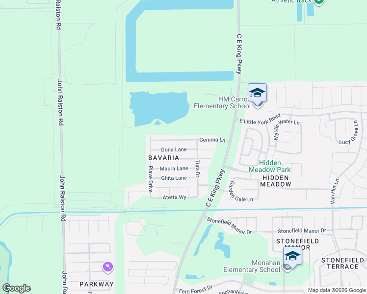 map of restaurants, bars, coffee shops, grocery stores, and more near 12351 Dona Lane in Houston