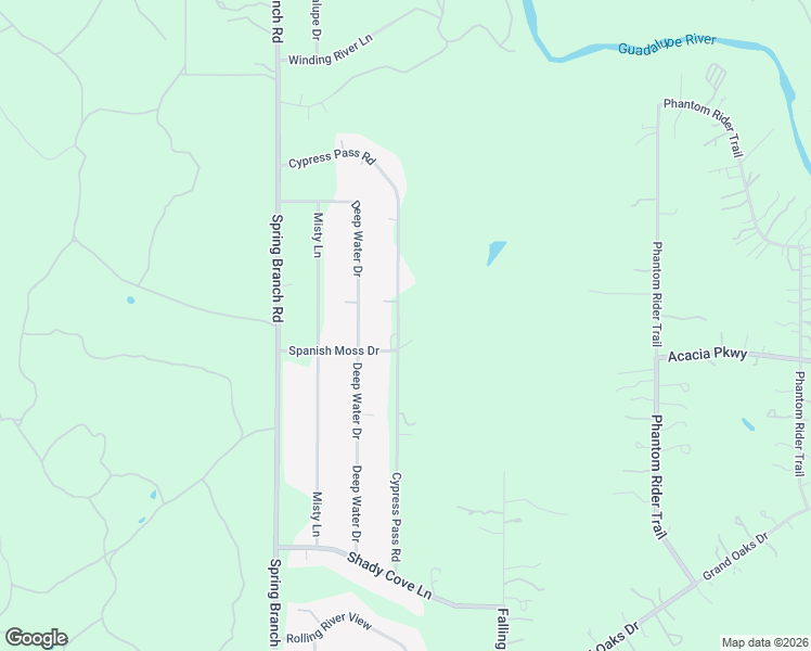 map of restaurants, bars, coffee shops, grocery stores, and more near 1175 Cypress Pass Road in Spring Branch