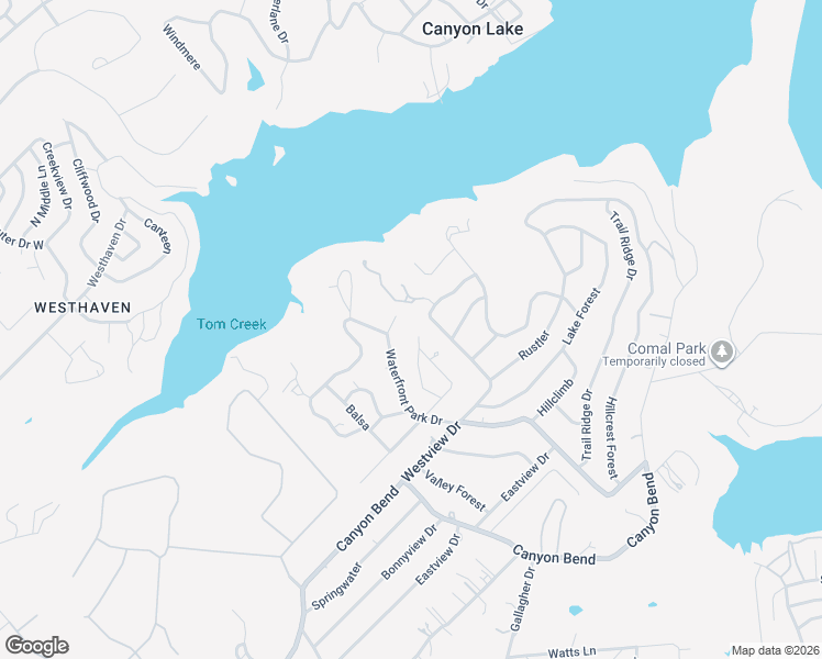 map of restaurants, bars, coffee shops, grocery stores, and more near 873 Sagebrush Drive in Canyon Lake