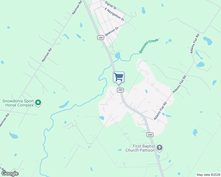 map of restaurants, bars, coffee shops, grocery stores, and more near 6250 Halbison Road in Brookshire