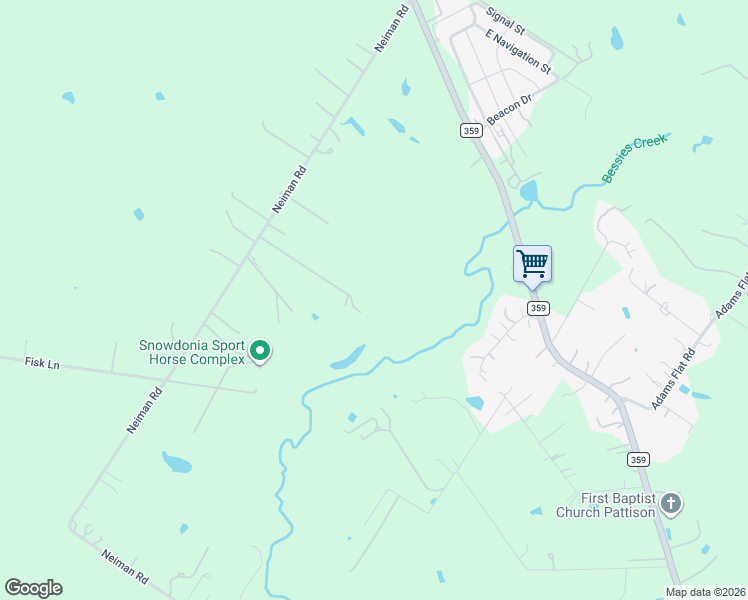 map of restaurants, bars, coffee shops, grocery stores, and more near 6980 Neiman Road in Pattison