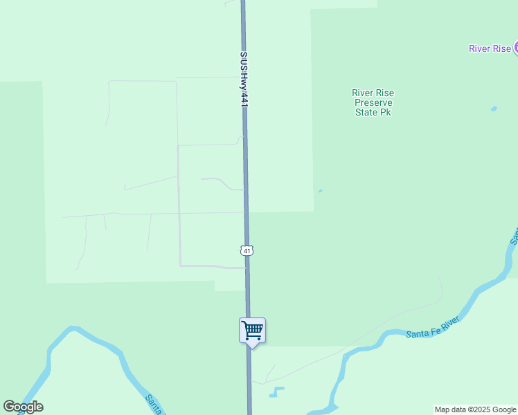 map of restaurants, bars, coffee shops, grocery stores, and more near 23230 US-441 South in High Springs