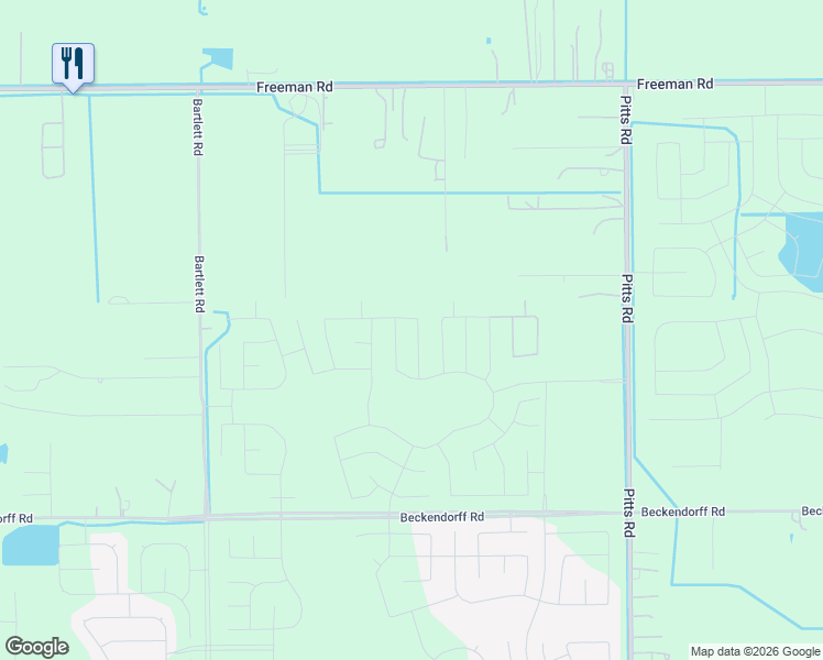 map of restaurants, bars, coffee shops, grocery stores, and more near 27447 Freeman Road in Katy