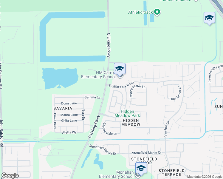 map of restaurants, bars, coffee shops, grocery stores, and more near 10043 Cobbs Cove Lane in Houston