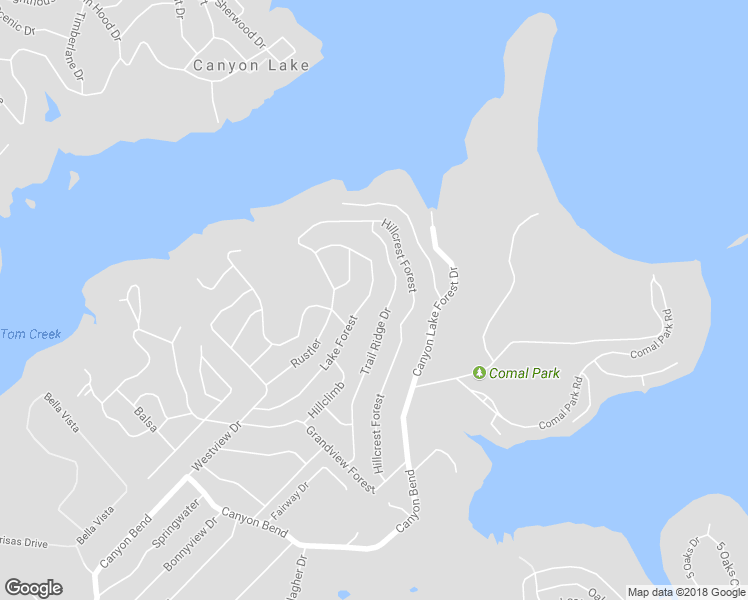 map of restaurants, bars, coffee shops, grocery stores, and more near 568 Lake Forest in Canyon Lake