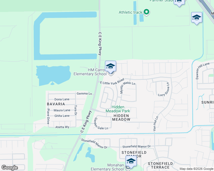 map of restaurants, bars, coffee shops, grocery stores, and more near 10043 Cobbs Cove Lane in Houston