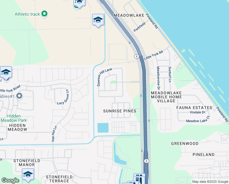 map of restaurants, bars, coffee shops, grocery stores, and more near 13418 Jasmine Landing Lane in Houston
