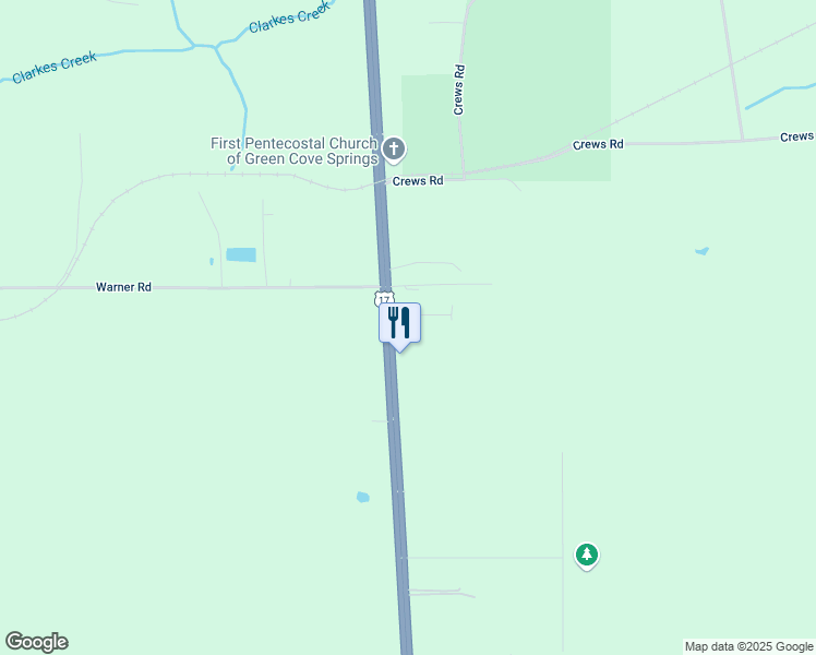 map of restaurants, bars, coffee shops, grocery stores, and more near 779 Brierfield Court in Green Cove Springs