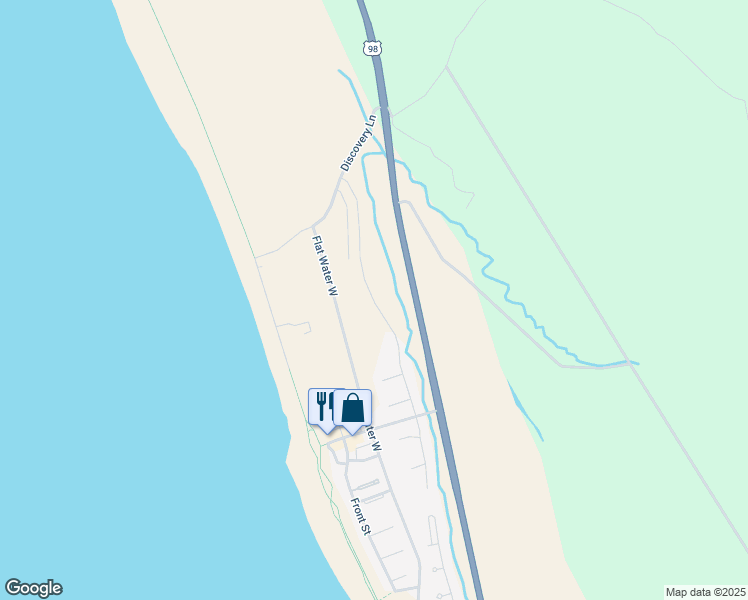 map of restaurants, bars, coffee shops, grocery stores, and more near Backwater Road in Gulf County