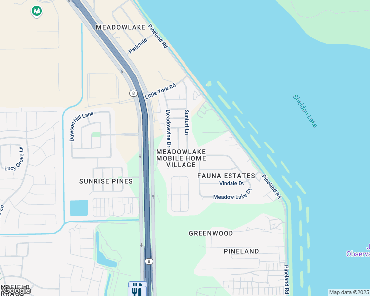 map of restaurants, bars, coffee shops, grocery stores, and more near 9903 Sunturf Lane in Houston