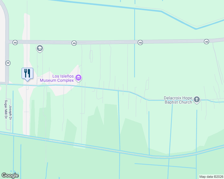 map of restaurants, bars, coffee shops, grocery stores, and more near 1536 Bayou Road in Saint Bernard
