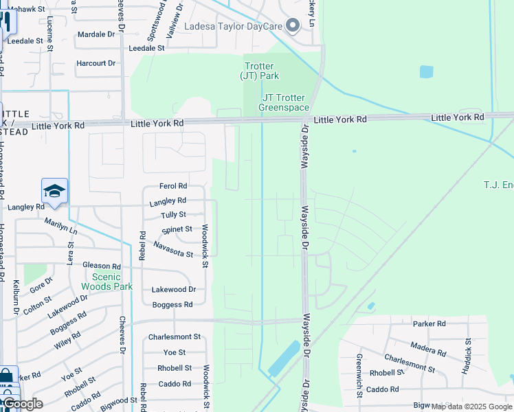 map of restaurants, bars, coffee shops, grocery stores, and more near 10550 J L Reaux Street in Houston
