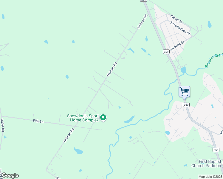 map of restaurants, bars, coffee shops, grocery stores, and more near 6916 Neiman Road in Pattison