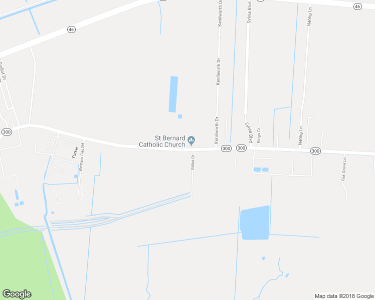 map of restaurants, bars, coffee shops, grocery stores, and more near 2824 Bayou Road in Saint Bernard