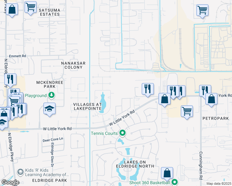 map of restaurants, bars, coffee shops, grocery stores, and more near in Houston