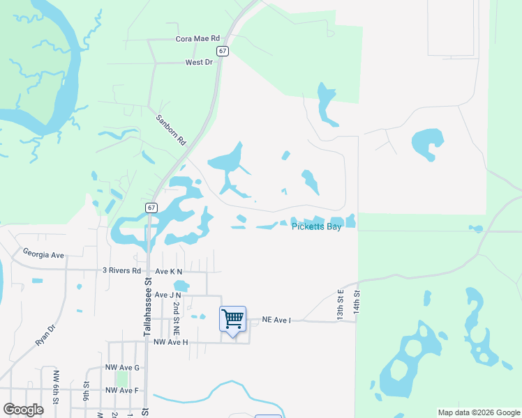 map of restaurants, bars, coffee shops, grocery stores, and more near 224 Baywood Dr in Carrabelle