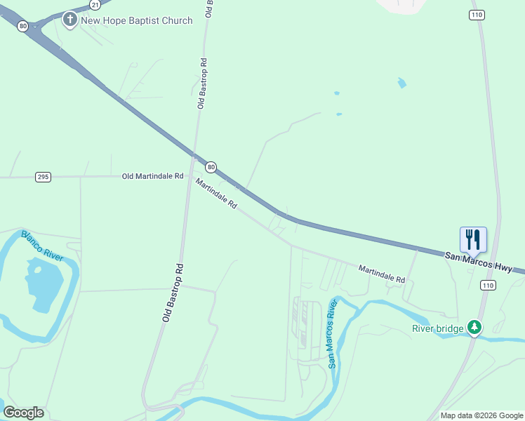 map of restaurants, bars, coffee shops, grocery stores, and more near 20115 San Marcos Highway in San Marcos