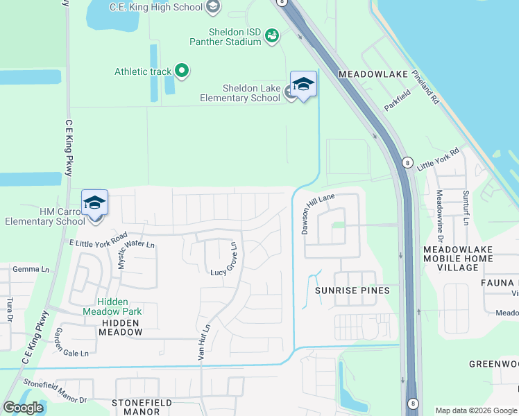 map of restaurants, bars, coffee shops, grocery stores, and more near 13258 Italian Cypress Trail in Houston