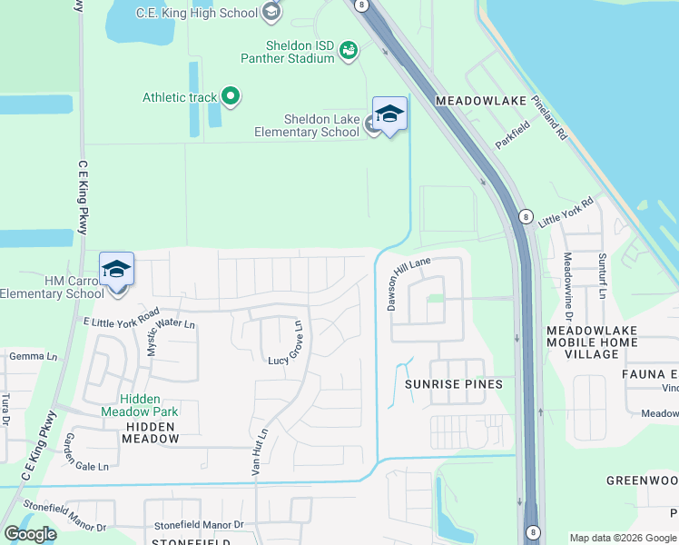 map of restaurants, bars, coffee shops, grocery stores, and more near 13258 Italian Cypress Trail in Houston