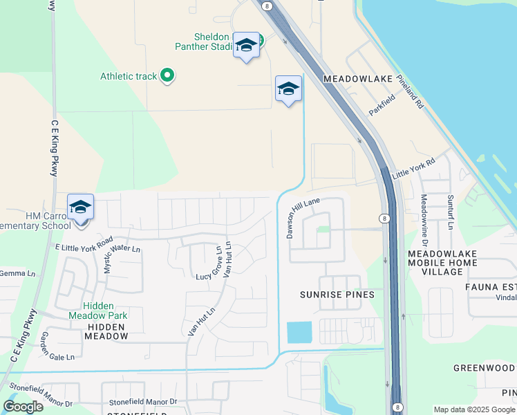 map of restaurants, bars, coffee shops, grocery stores, and more near 13274 City Green Trail in Houston