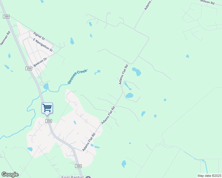 map of restaurants, bars, coffee shops, grocery stores, and more near 6553 Adams Flat Road in Brookshire