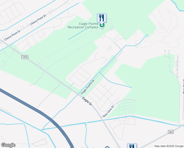 map of restaurants, bars, coffee shops, grocery stores, and more near 12402 Garnet Road in Mont Belvieu