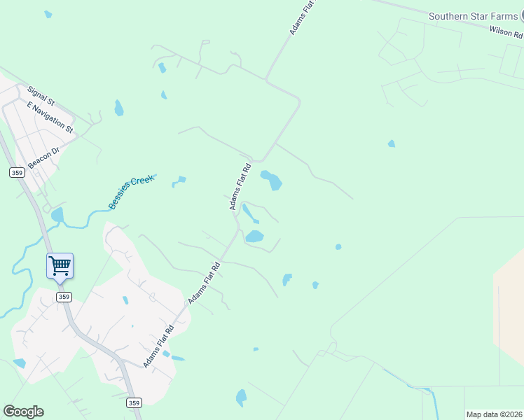 map of restaurants, bars, coffee shops, grocery stores, and more near 6490 Adams Flat Road in Brookshire