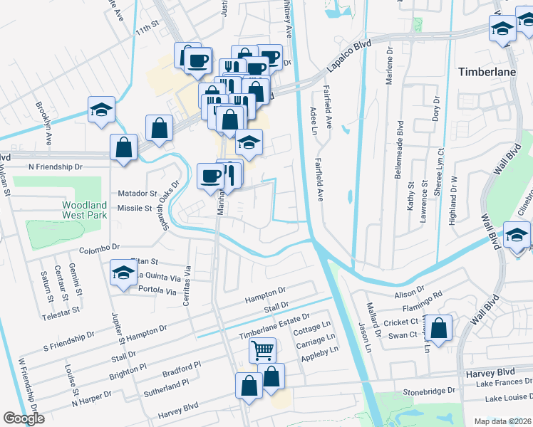 map of restaurants, bars, coffee shops, grocery stores, and more near 60 Magnolia Trace Drive in Harvey