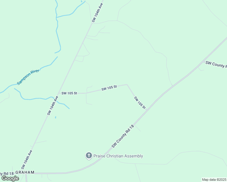 map of restaurants, bars, coffee shops, grocery stores, and more near Southwest 105 Street in Hampton