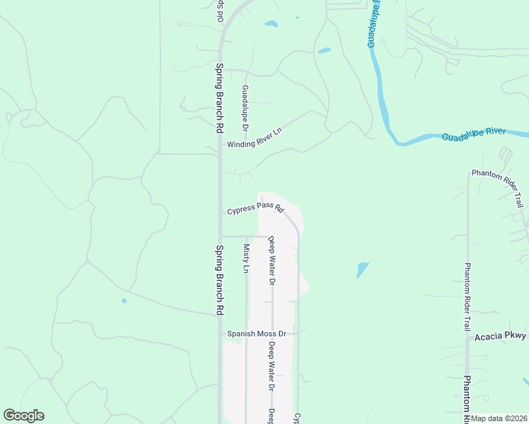 map of restaurants, bars, coffee shops, grocery stores, and more near 651 Cypress Pass Road in Spring Branch