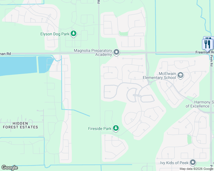 map of restaurants, bars, coffee shops, grocery stores, and more near 6643 Andorra Meadow Trail in Katy
