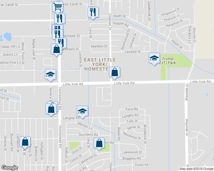 map of restaurants, bars, coffee shops, grocery stores, and more near 7447 Ida Wells Forest Drive in Houston