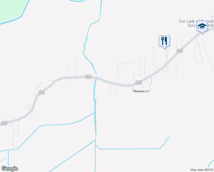 map of restaurants, bars, coffee shops, grocery stores, and more near 597 Louisiana 304 in Thibodaux