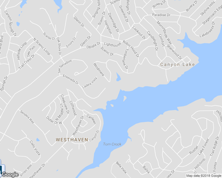 map of restaurants, bars, coffee shops, grocery stores, and more near 1330 Ensenada Drive in Canyon Lake