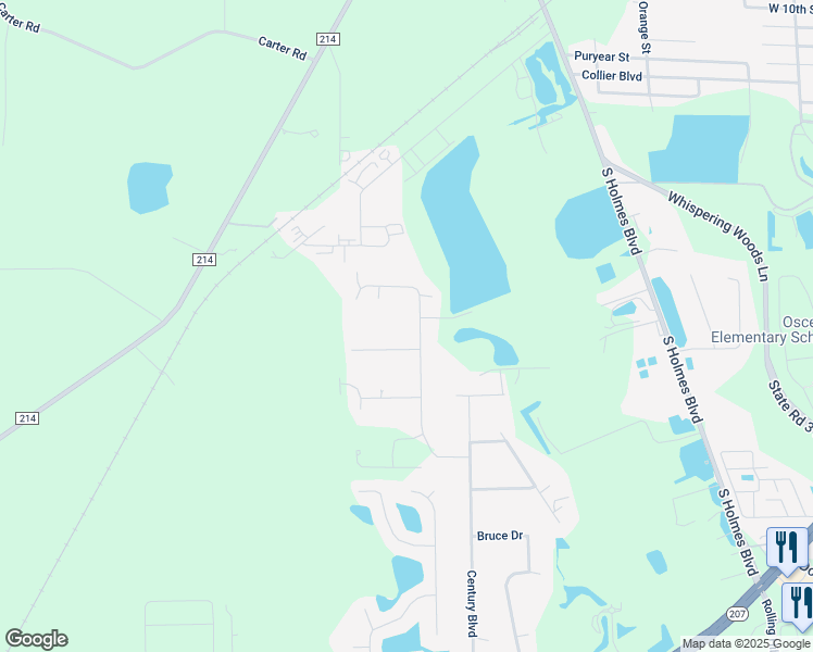 map of restaurants, bars, coffee shops, grocery stores, and more near 1693 Brian Way in St. Augustine
