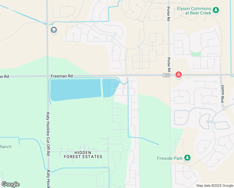 map of restaurants, bars, coffee shops, grocery stores, and more near 24410 Winter Lakes Drive in Katy