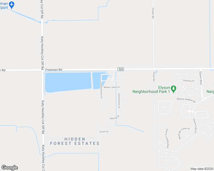 map of restaurants, bars, coffee shops, grocery stores, and more near 24410 Winter Lakes Drive in Katy