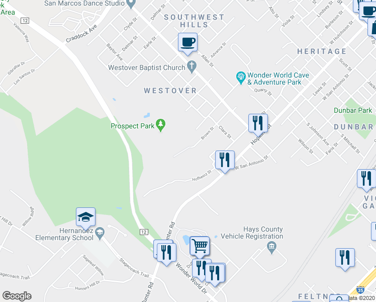 map of restaurants, bars, coffee shops, grocery stores, and more near 3 Greenpointe in San Marcos