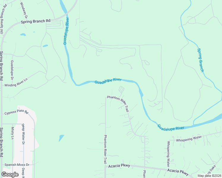 map of restaurants, bars, coffee shops, grocery stores, and more near 1223 Phantom Rider Trail in Spring Branch
