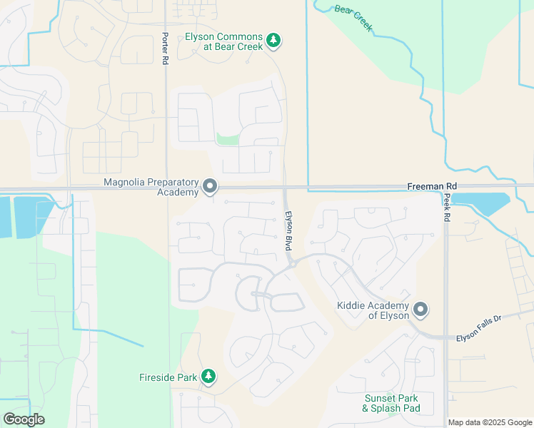 map of restaurants, bars, coffee shops, grocery stores, and more near 23603 Kingston Ridge Way in Katy